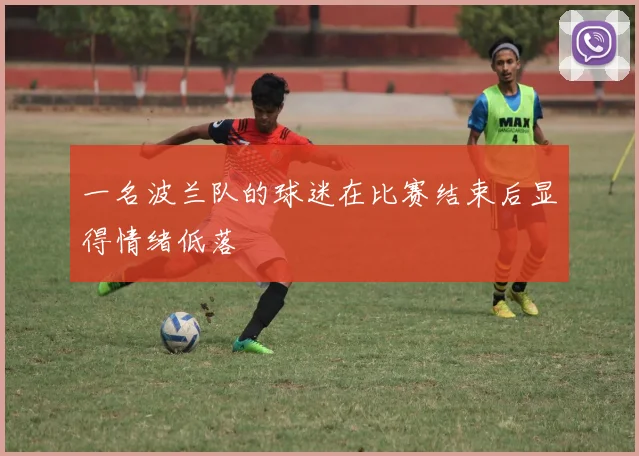 一名波兰队的球迷在比赛结束后显得情绪低落
